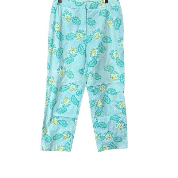 David Brooks Cotton Blend Paisley Pants - Picture 1 of 7